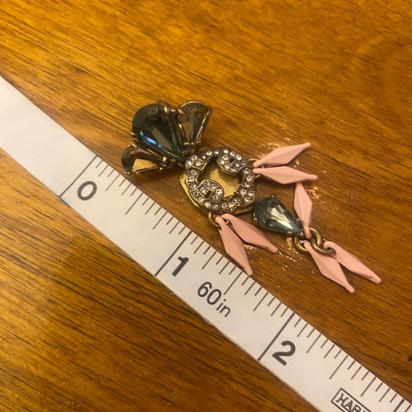 JCrew Multicolor Crystal & Enamel Chandelier Dangle Earrings Y2K, 2.5" length - Picture 8 of 11